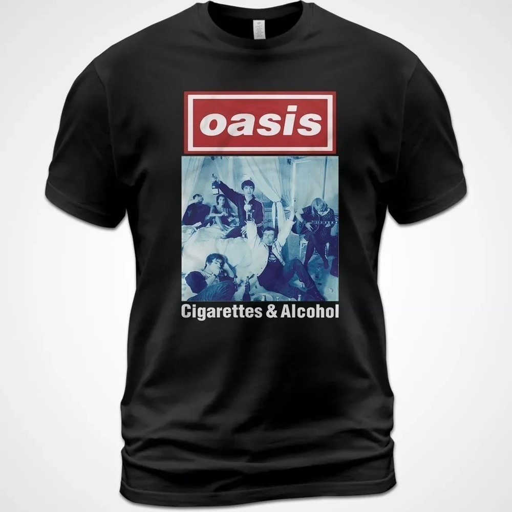 Vintage Oasis Rock Band Cigarettes & Alcohol 1994 T-shirt